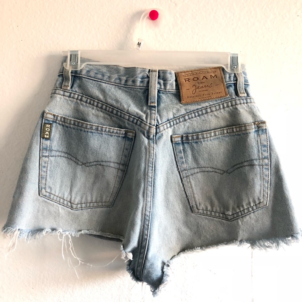 High waisted distressed shorts